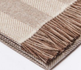 Plaid Herringbone - Walnut & Blanc